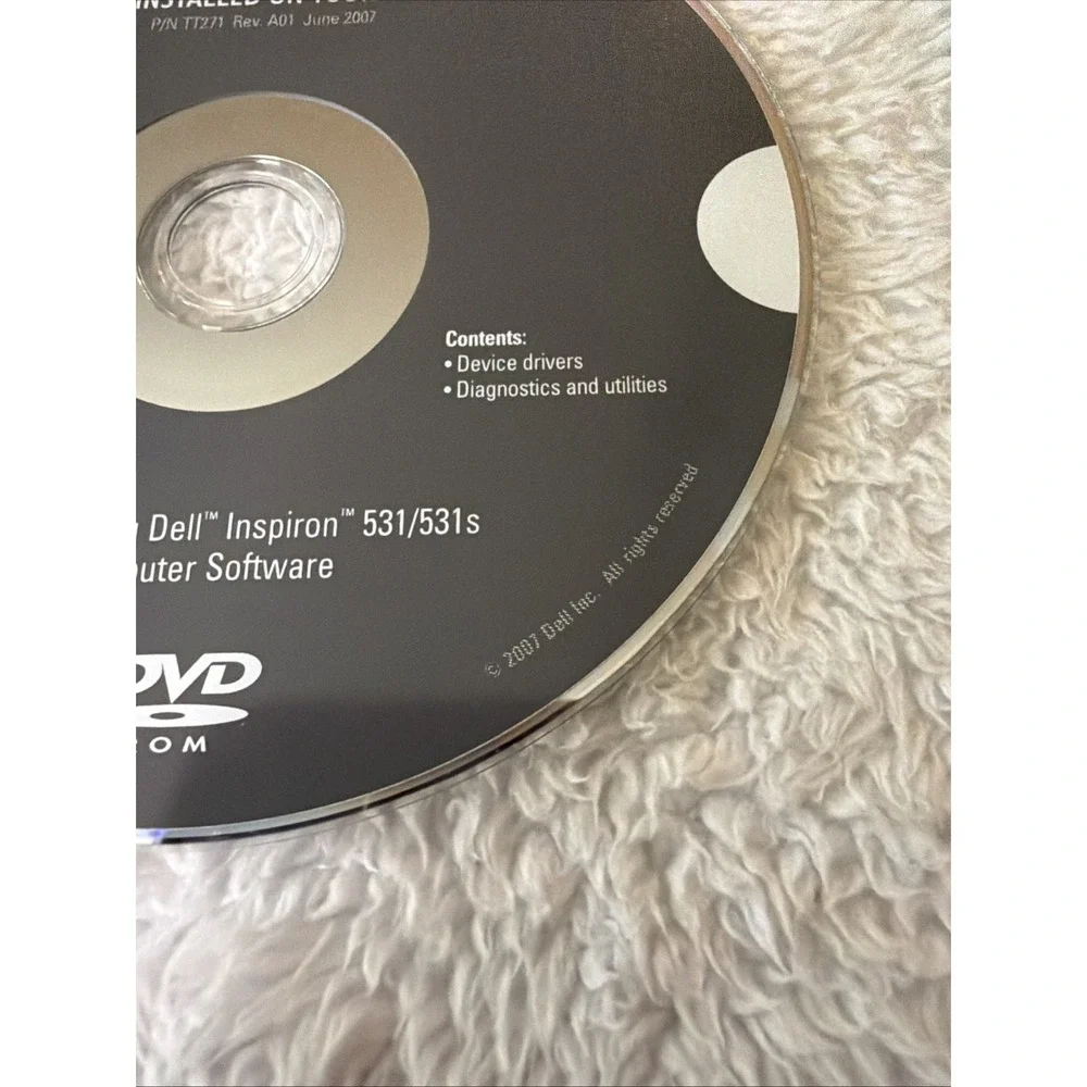 Dell Drivers & Utilities Reinstalling Inspiron 531/531s Vtg PC CD ROM Software
